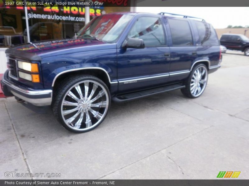 Indigo Blue Metallic / Gray 1997 GMC Yukon SLE 4x4