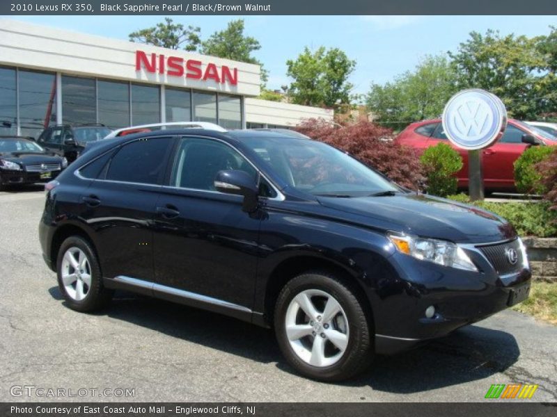 Black Sapphire Pearl / Black/Brown Walnut 2010 Lexus RX 350