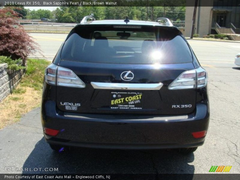 Black Sapphire Pearl / Black/Brown Walnut 2010 Lexus RX 350
