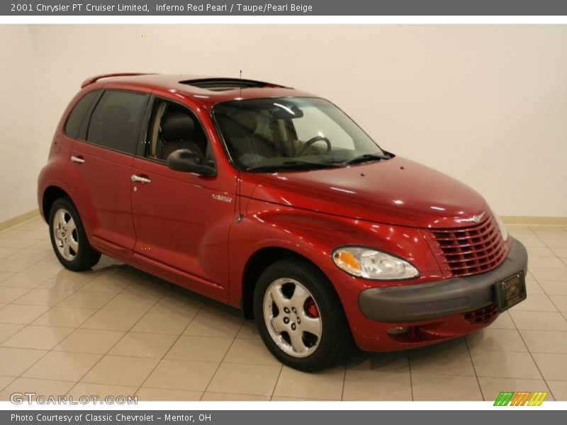 Inferno Red Pearl / Taupe/Pearl Beige 2001 Chrysler PT Cruiser Limited