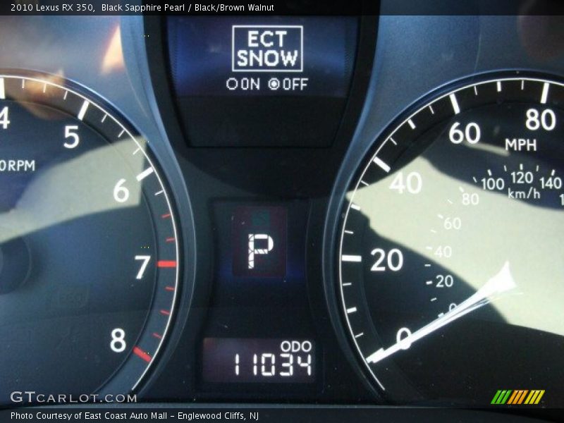 Black Sapphire Pearl / Black/Brown Walnut 2010 Lexus RX 350