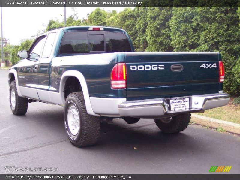 Emerald Green Pearl / Mist Gray 1999 Dodge Dakota SLT Extended Cab 4x4