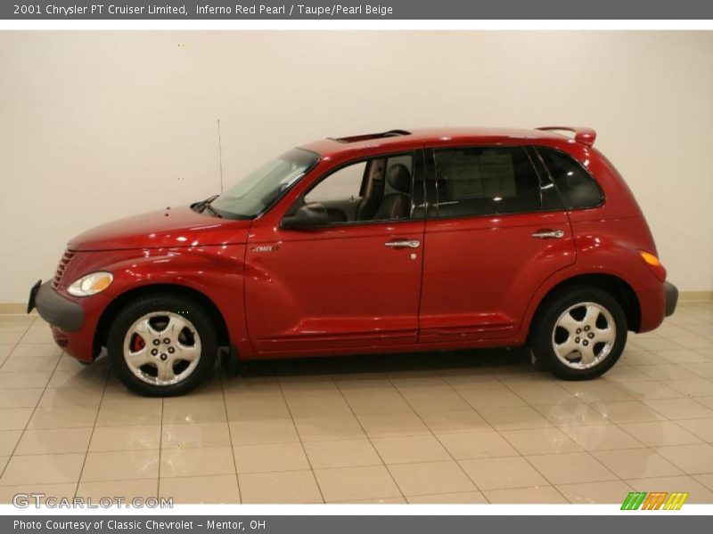 Inferno Red Pearl / Taupe/Pearl Beige 2001 Chrysler PT Cruiser Limited