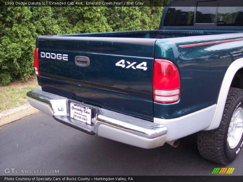 Emerald Green Pearl / Mist Gray 1999 Dodge Dakota SLT Extended Cab 4x4