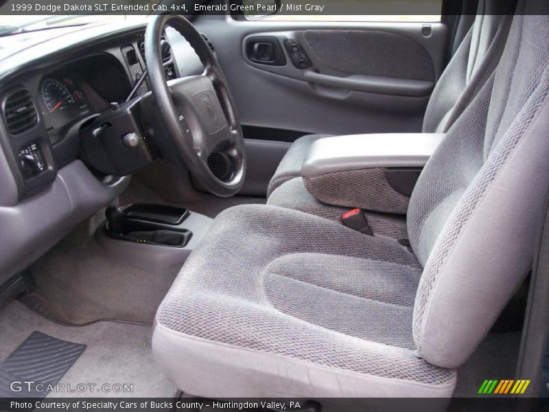 Emerald Green Pearl / Mist Gray 1999 Dodge Dakota SLT Extended Cab 4x4