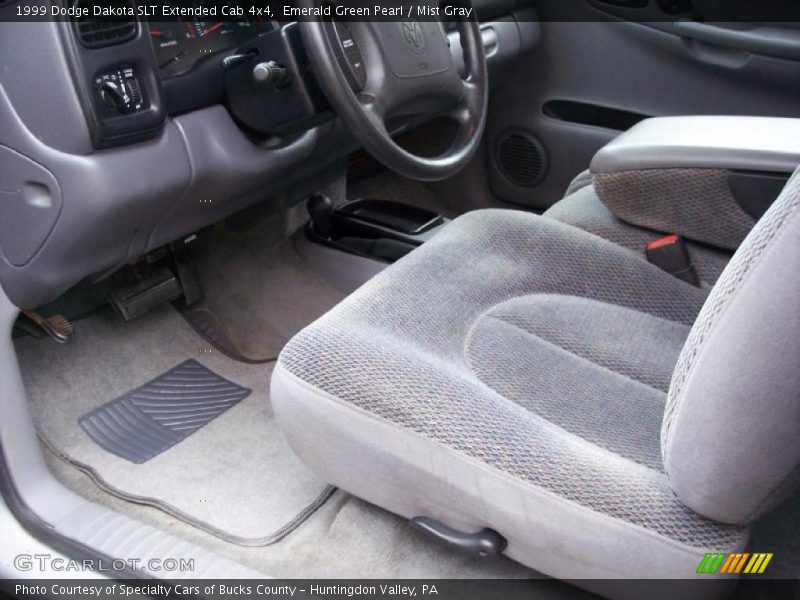 Emerald Green Pearl / Mist Gray 1999 Dodge Dakota SLT Extended Cab 4x4