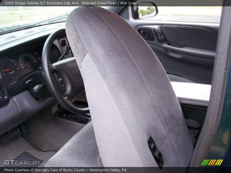 Emerald Green Pearl / Mist Gray 1999 Dodge Dakota SLT Extended Cab 4x4