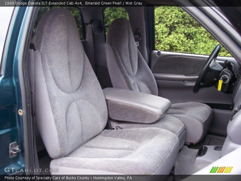 Emerald Green Pearl / Mist Gray 1999 Dodge Dakota SLT Extended Cab 4x4