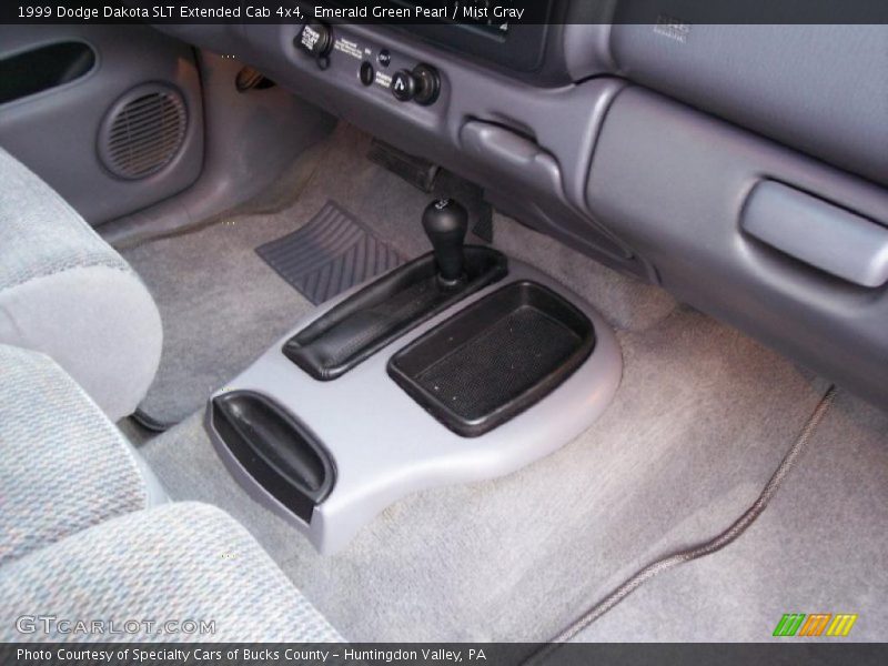 Emerald Green Pearl / Mist Gray 1999 Dodge Dakota SLT Extended Cab 4x4