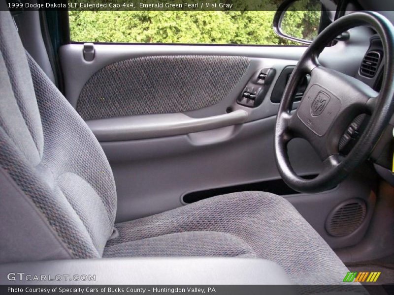 Emerald Green Pearl / Mist Gray 1999 Dodge Dakota SLT Extended Cab 4x4