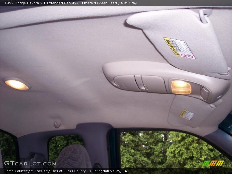 Emerald Green Pearl / Mist Gray 1999 Dodge Dakota SLT Extended Cab 4x4