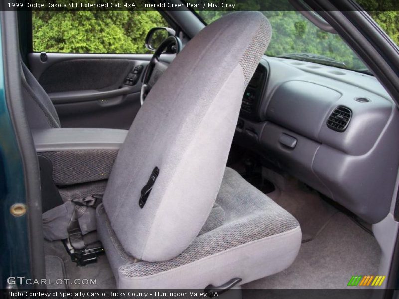 Emerald Green Pearl / Mist Gray 1999 Dodge Dakota SLT Extended Cab 4x4