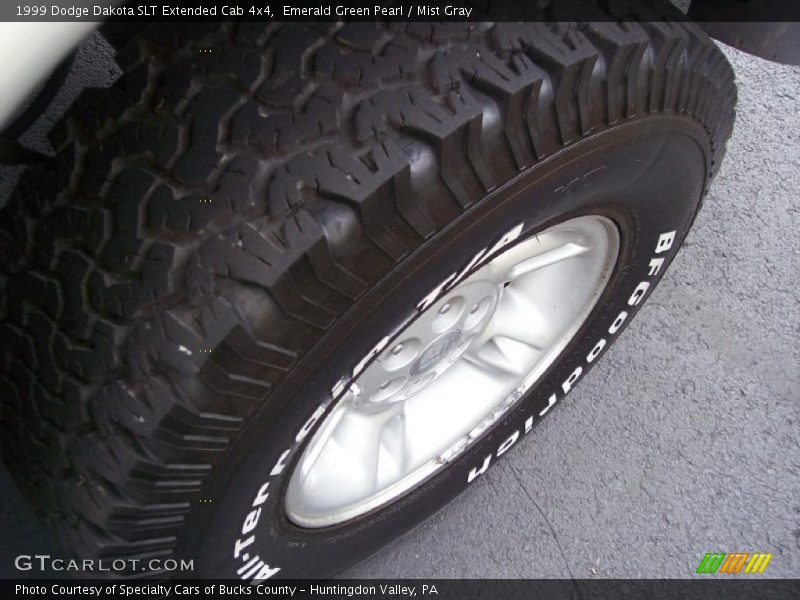 Emerald Green Pearl / Mist Gray 1999 Dodge Dakota SLT Extended Cab 4x4