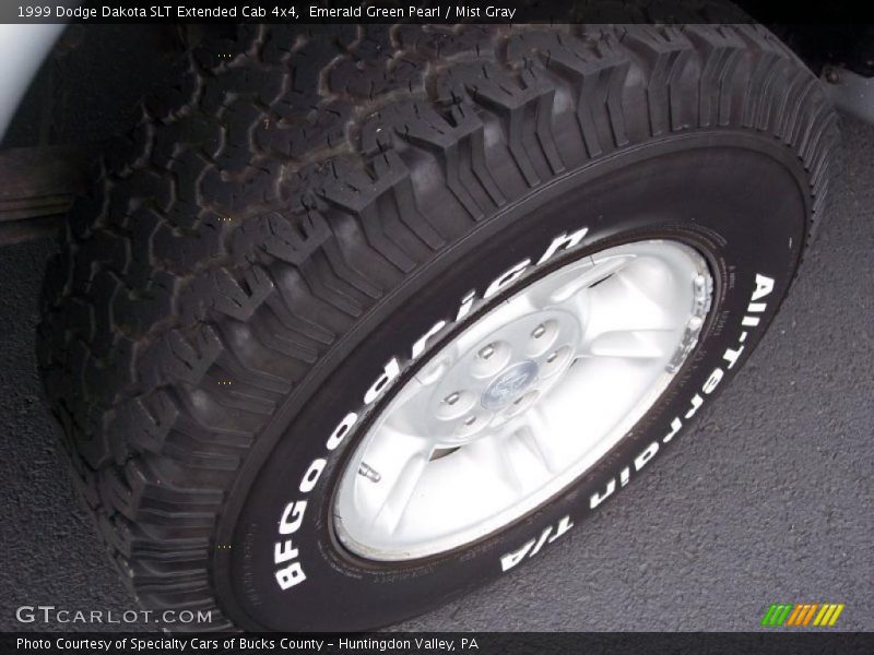 Emerald Green Pearl / Mist Gray 1999 Dodge Dakota SLT Extended Cab 4x4