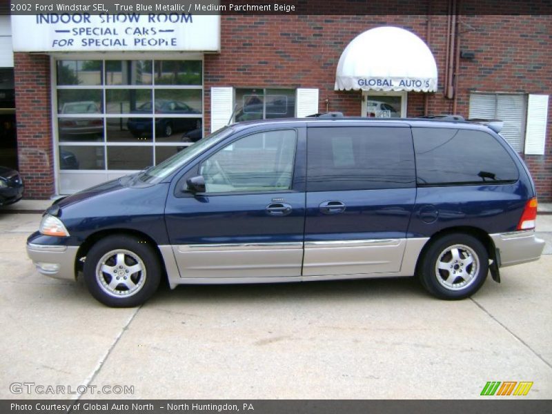 True Blue Metallic / Medium Parchment Beige 2002 Ford Windstar SEL