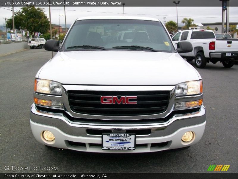 Summit White / Dark Pewter 2006 GMC Sierra 1500 SLE Crew Cab