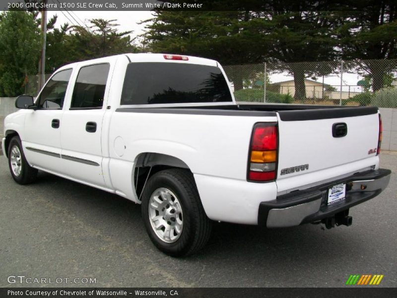 Summit White / Dark Pewter 2006 GMC Sierra 1500 SLE Crew Cab