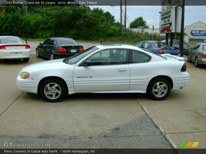 Arctic White / Dark Pewter 2000 Pontiac Grand Am SE Coupe