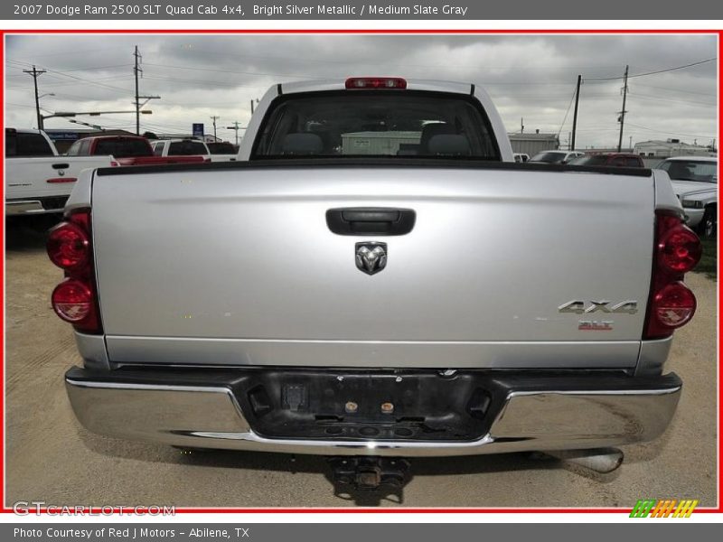 Bright Silver Metallic / Medium Slate Gray 2007 Dodge Ram 2500 SLT Quad Cab 4x4