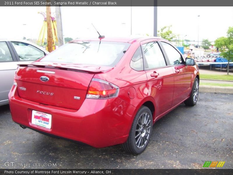 Sangria Red Metallic / Charcoal Black 2011 Ford Focus SES Sedan
