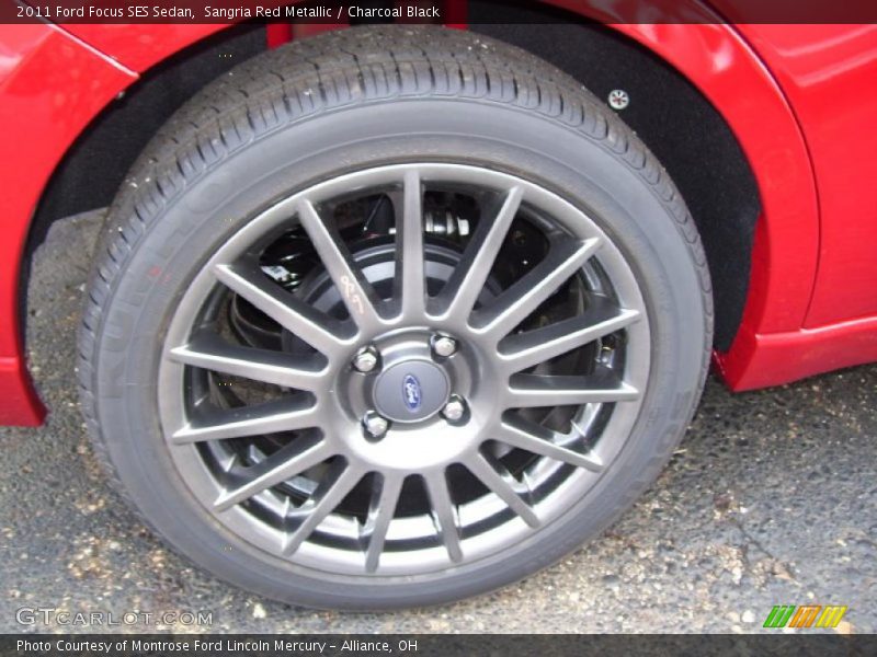 Sangria Red Metallic / Charcoal Black 2011 Ford Focus SES Sedan