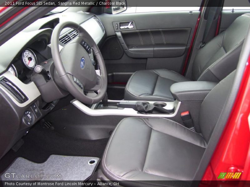 Sangria Red Metallic / Charcoal Black 2011 Ford Focus SES Sedan