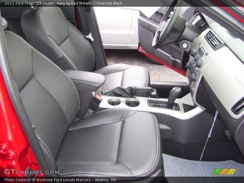 Sangria Red Metallic / Charcoal Black 2011 Ford Focus SES Sedan