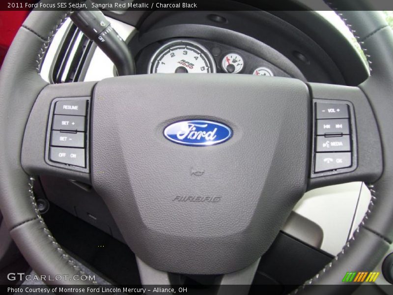 Sangria Red Metallic / Charcoal Black 2011 Ford Focus SES Sedan