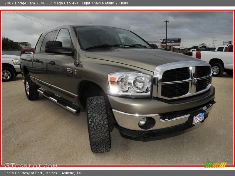 Light Khaki Metallic / Khaki 2007 Dodge Ram 3500 SLT Mega Cab 4x4