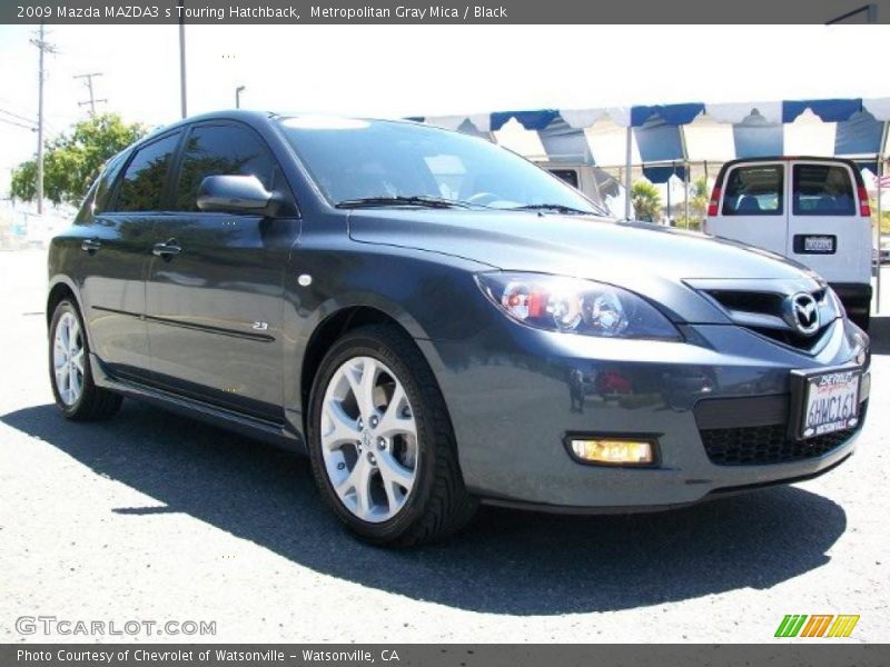 Metropolitan Gray Mica / Black 2009 Mazda MAZDA3 s Touring Hatchback