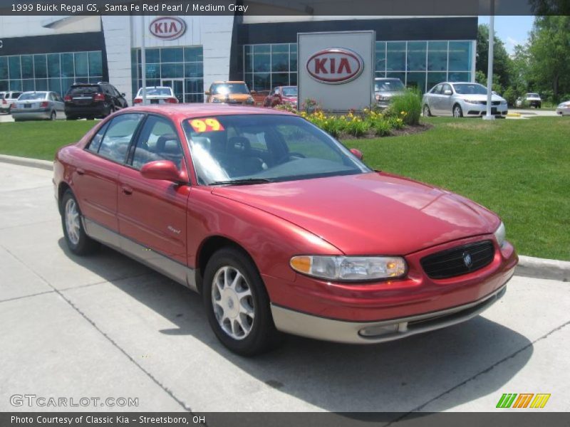 Santa Fe Red Pearl / Medium Gray 1999 Buick Regal GS