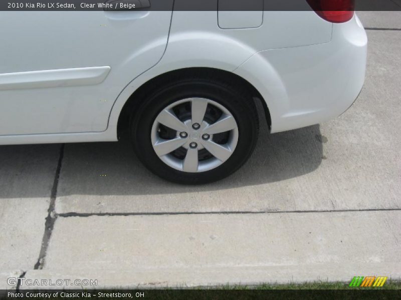 Clear White / Beige 2010 Kia Rio LX Sedan