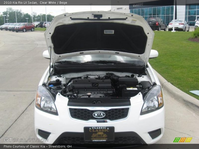 Clear White / Beige 2010 Kia Rio LX Sedan