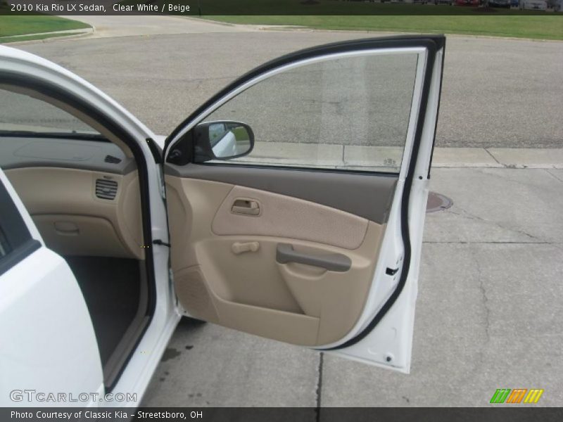 Clear White / Beige 2010 Kia Rio LX Sedan