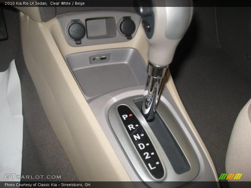 Clear White / Beige 2010 Kia Rio LX Sedan