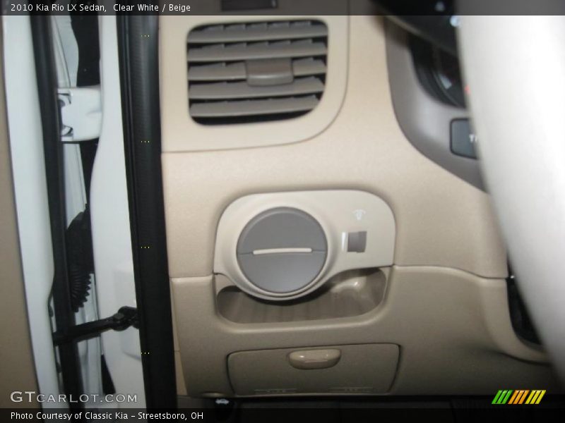 Clear White / Beige 2010 Kia Rio LX Sedan