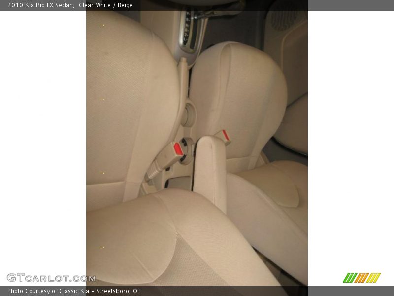 Clear White / Beige 2010 Kia Rio LX Sedan