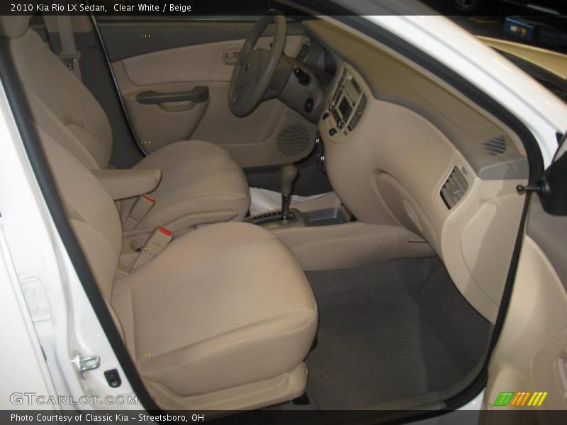 Clear White / Beige 2010 Kia Rio LX Sedan