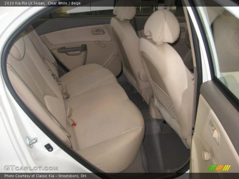 Clear White / Beige 2010 Kia Rio LX Sedan