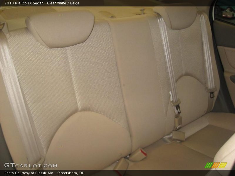 Clear White / Beige 2010 Kia Rio LX Sedan
