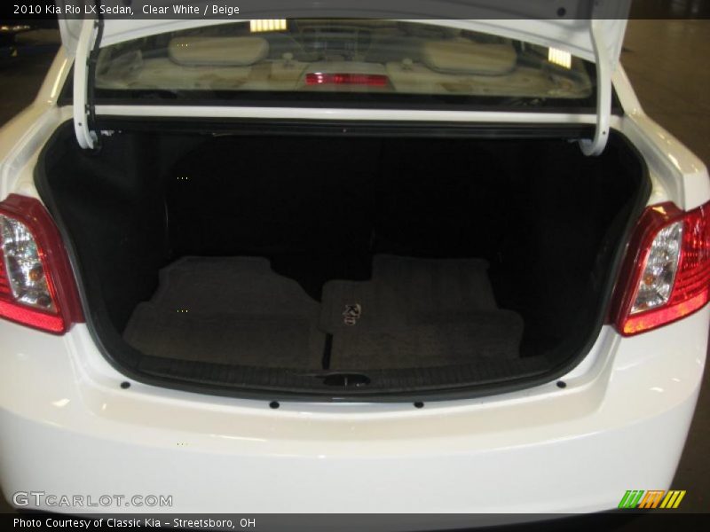 Clear White / Beige 2010 Kia Rio LX Sedan