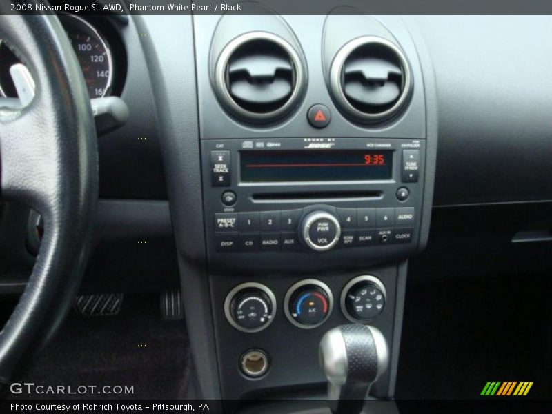 Phantom White Pearl / Black 2008 Nissan Rogue SL AWD