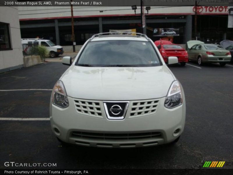 Phantom White Pearl / Black 2008 Nissan Rogue SL AWD