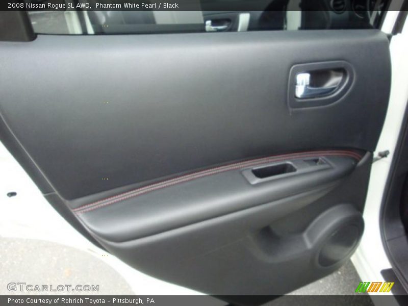 Phantom White Pearl / Black 2008 Nissan Rogue SL AWD