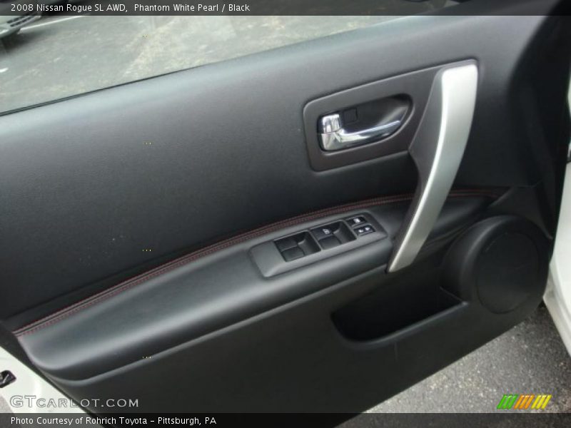 Phantom White Pearl / Black 2008 Nissan Rogue SL AWD