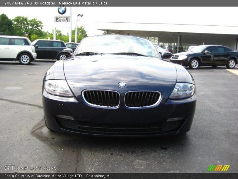 Monaco Blue Metallic / Beige 2007 BMW Z4 3.0si Roadster