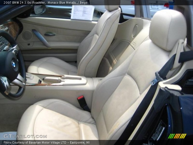 Monaco Blue Metallic / Beige 2007 BMW Z4 3.0si Roadster