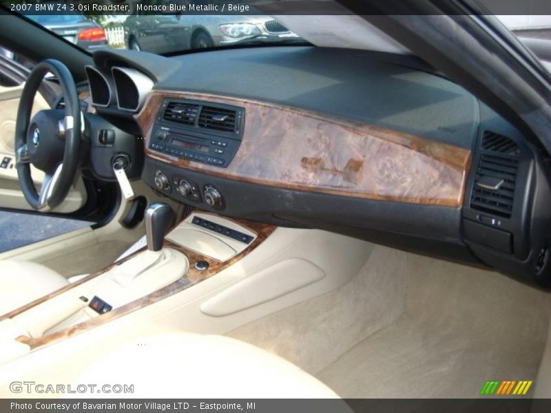 Monaco Blue Metallic / Beige 2007 BMW Z4 3.0si Roadster