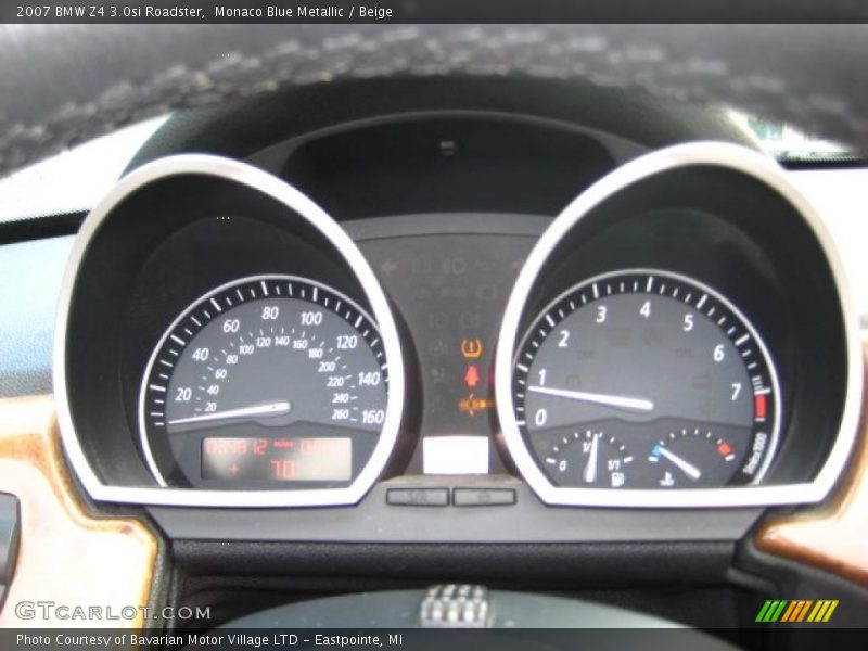 Monaco Blue Metallic / Beige 2007 BMW Z4 3.0si Roadster