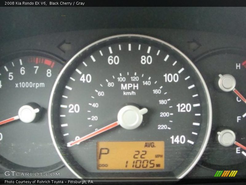 Black Cherry / Gray 2008 Kia Rondo EX V6